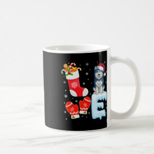 Santa Hat Xmas Stocking Holiday Alaskan Malamute D Coffee Mug