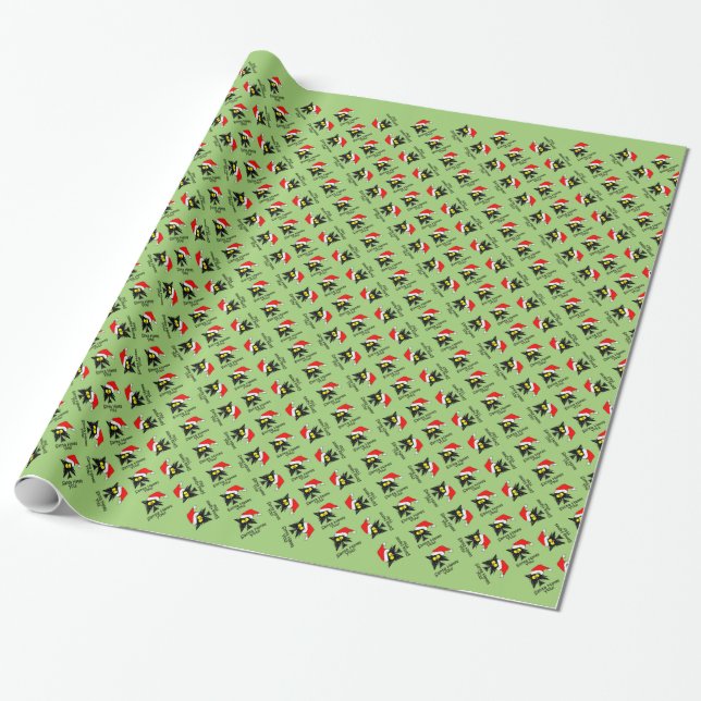 Santa Hates You Wrapping Paper (Unrolled)