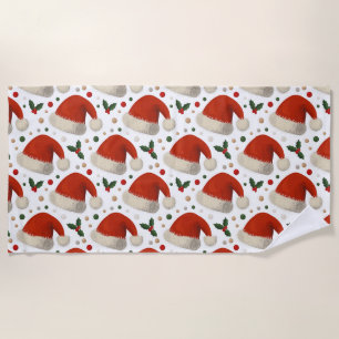Santa Hats Beach Towel
