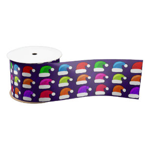 santa hats ribbon satin ribbon