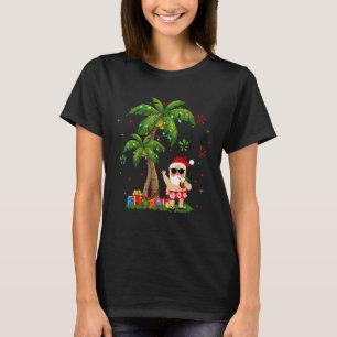 Santa Hawaiian Christmas Palm Tree Lights Xmas T-Shirt