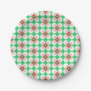 Santa Head Christmas Paper Plate