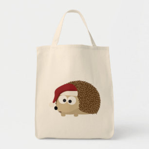 Santa hedgehog tote bag