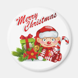 Santa Helper Standard, 2¼ Inch Round Magnet