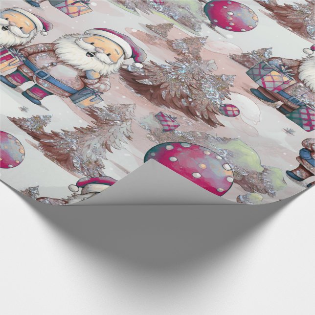 Santa Helpers Elegant Christmas Wrapping Paper (Corner)
