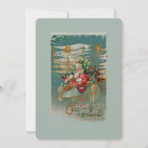 Santa & His Amazing Flying Machine Invitation