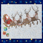 Santa & His Reindeer Flying Christmas Eve Large  Wrapping Paper<br><div class="desc">Santa & His Reindeer Flying Christmas Eve Large Scale Wrapping Paper</div>