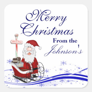 Santa & His Sleigh Christmas Gift Tag