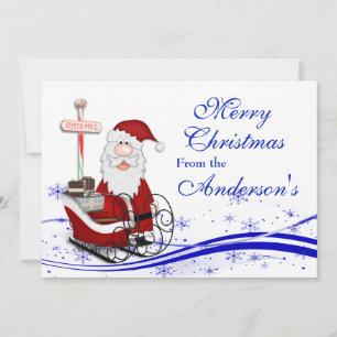 Santa & His Sleigh Christmas Greeting Card