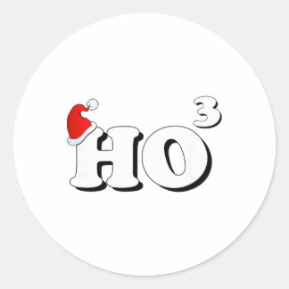 Santa Ho3 Ho Cubed Gift Women Men Teacher Funny Ch Classic Round Sticker