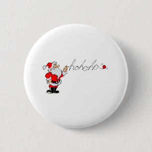 Santa (Ho Ho Ho) 6 Cm Round Badge