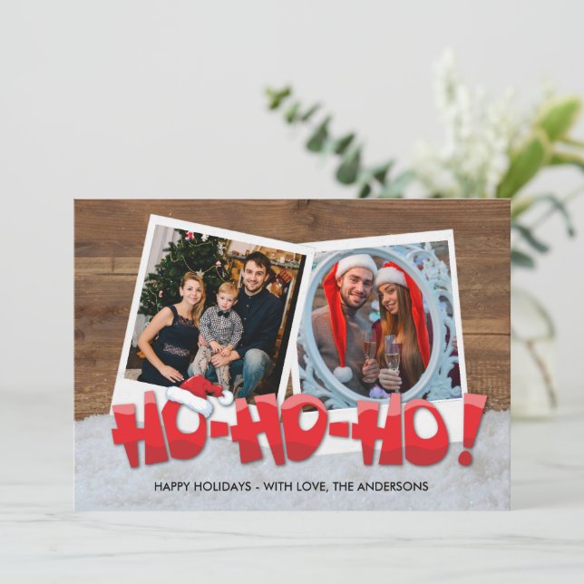 Santa Ho Ho Ho Family Photo Christmas (Standing Front)