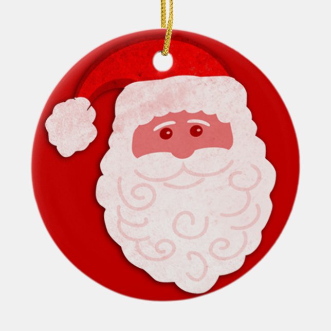 Santa "Ho Ho Ho Merry Christmas" ornament (Front)