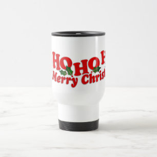 Santa "Ho Ho Ho Merry Christmas" travel mug