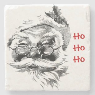 Santa Ho Ho Ho  Stone Coaster