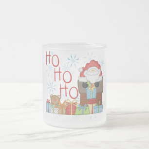 Santa Ho Ho Ho Tshirts and Gifts Frosted Glass Coffee Mug