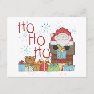 Santa Ho Ho Ho Tshirts and Gifts Holiday Postcard