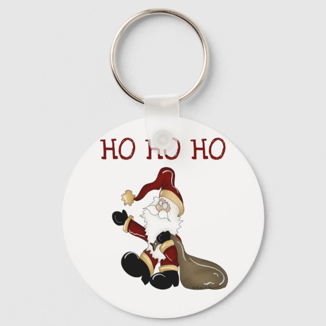 Santa HO HO HO Tshirts and Gifts Key Ring (Front)