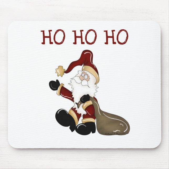 Santa HO HO HO Tshirts and Gifts Mouse Mat (Front)