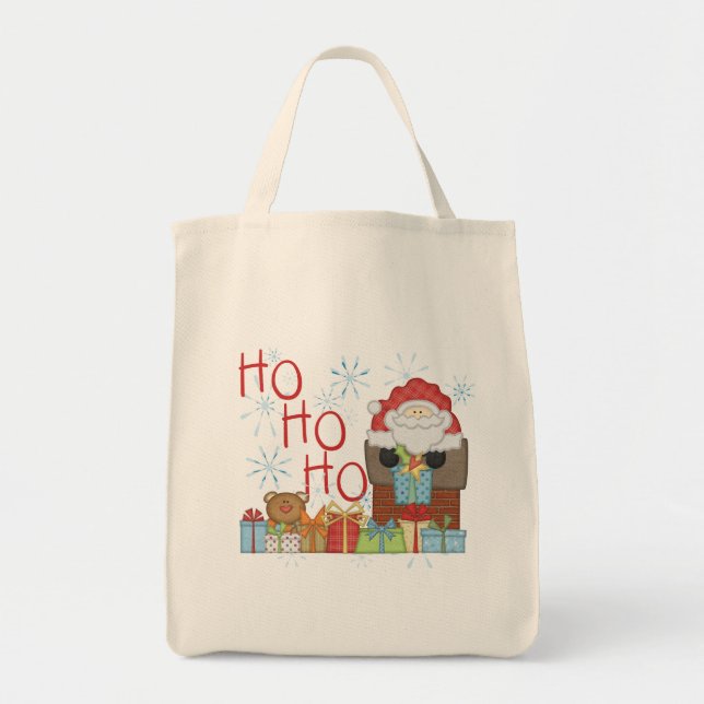 Santa Ho Ho Ho Tshirts and Gifts Tote Bag (Front)