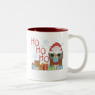 Santa Ho Ho Ho Tshirts and Gifts Two-Tone Coffee Mug