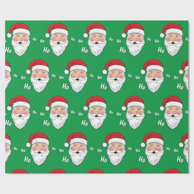 Santa (Ho, Ho, Ho) Wrapping Paper (Flat)