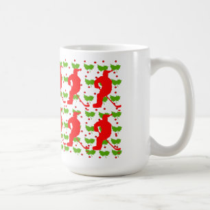 SANTA HOCKEY COFFEE MUG