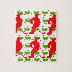 SANTA HOCKEY JIGSAW PUZZLE