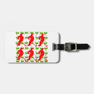 SANTA HOCKEY LUGGAGE TAG