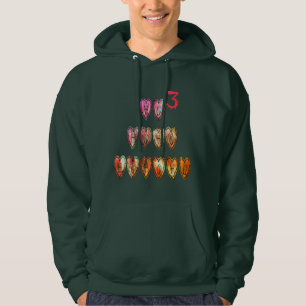 Santa Hohoho 3 hearts Stylish Hoodie