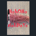 Santa HoHoHo Merry Christmas From Beach colors Dry Erase Board<br><div class="desc">Santa HoHoHo Merry Christmas From Beach The beach brigs joy to people who visit the ocean to have a good time. The beach sand provides is natural feeling of being closer and attached to this world. Santa HoHoHo Merry Christmas From Beach. One of the best way to send seasonal greetings...</div>