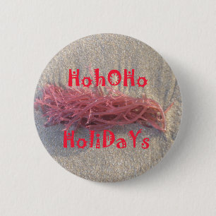 Santa HoHoHo Merry Christmas From Beach colours 6 Cm Round Badge