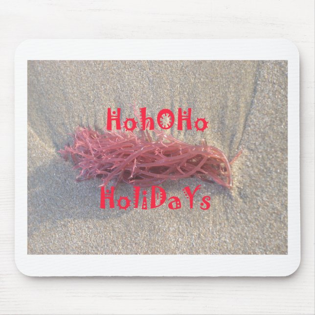 Santa HoHoHo Merry Christmas From Beach colours Mouse Mat (Front)