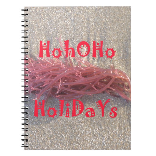Santa HoHoHo Merry Christmas From Beach colours Notebook (Front)