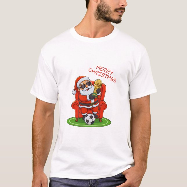 Santa Holding Trophy T-Shirt (Front)