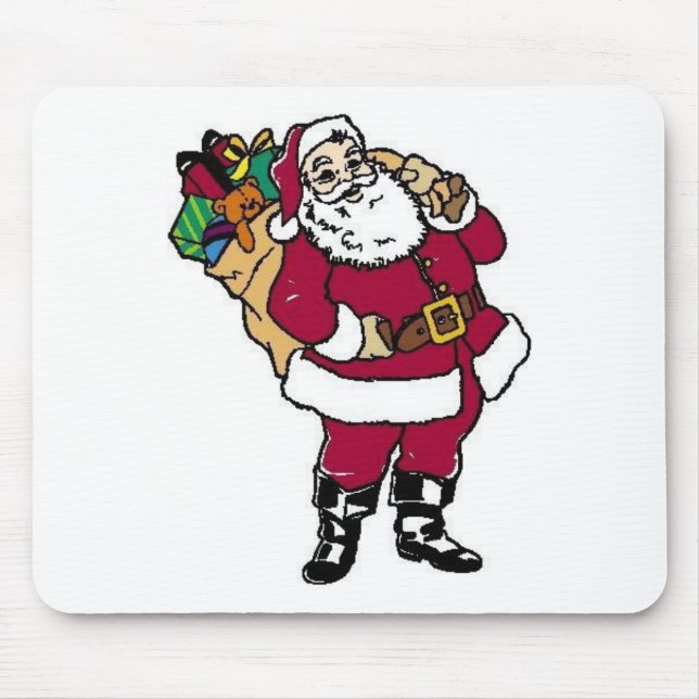 Santa Holds Toys Mouse Mat (Front)