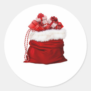 Santa Holiday December Art Destiny's Destiny Classic Round Sticker