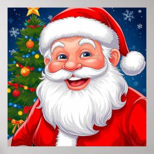 🎅 Santa Holiday Joy Glow Home Style 🎄 Poster