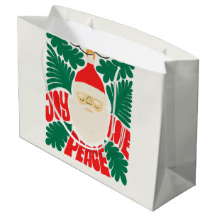 Santa Holiday  Large Gift Bag