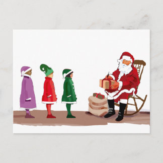 SANTA HOLIDAY POSTCARD