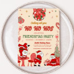 Santa Hos Funny Adult Friendsmas Christmas Party Invitation<br><div class="desc">Spread the holiday cheer with our customisable Christmas printable invitation,  perfect for gathering friends and family for a festive celebration. With elegant designs and easy-to edit text,  this invitation sets the tone for a joyful holiday season.

52SE B</div>