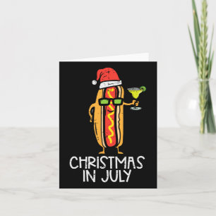 Santa Hotdog Christmas In July Summer Xmas Food Lo Card