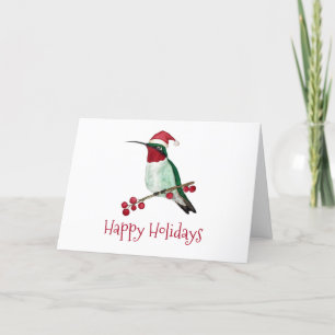 Santa Hummingbird Holiday Card