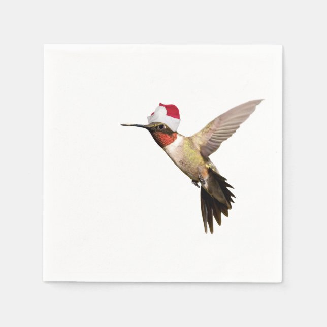 Santa Hummingbird Napkin (Front)
