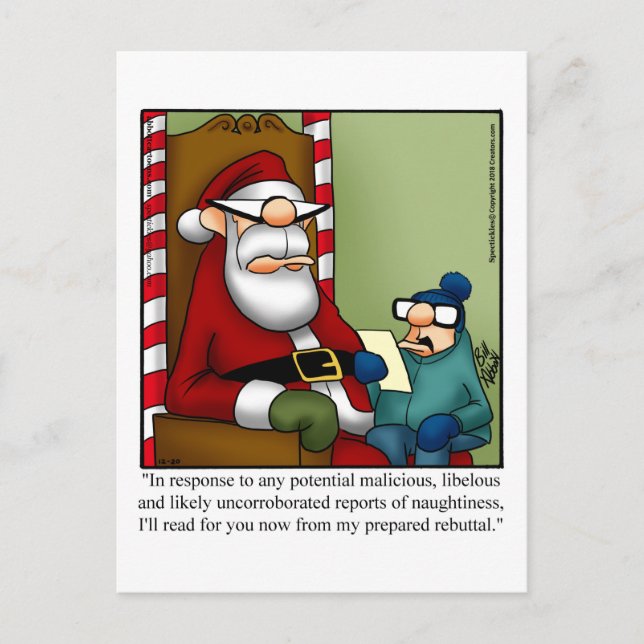 Santa Humour Christmas Postcard (Front)