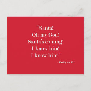 Santa! I know him! Postcard