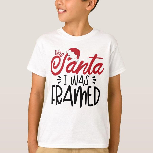 Santa I was Framed T-Shirt (Front)