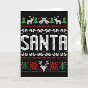 Santa I'm So Good Santa Came Twice Matching Couple Card