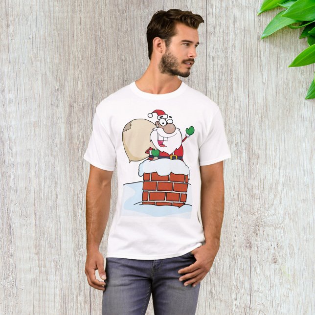 Santa In a Chimney Festive T-Shirt (Creator Uploaded)