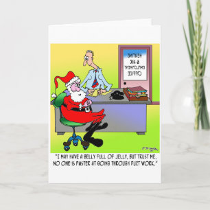 Santa In An Heating & Air Employment Office Holiday Card